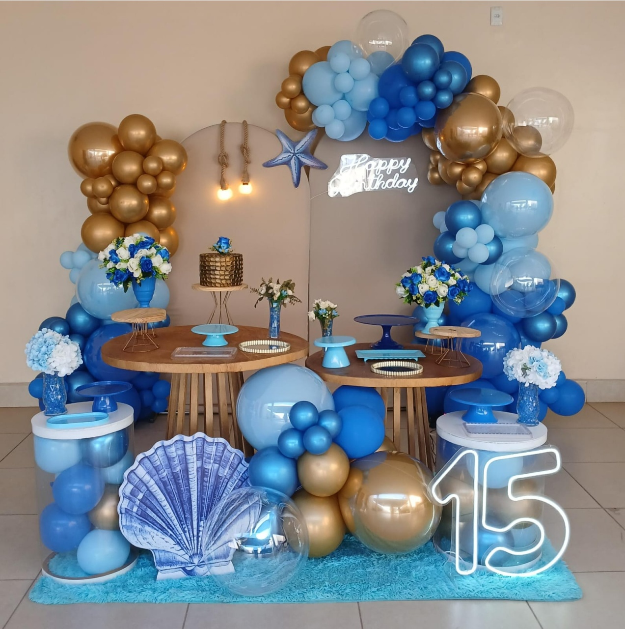 Fundo Do Mar 15 Anos Decoração - Mila e Dry Decora e Loca 
