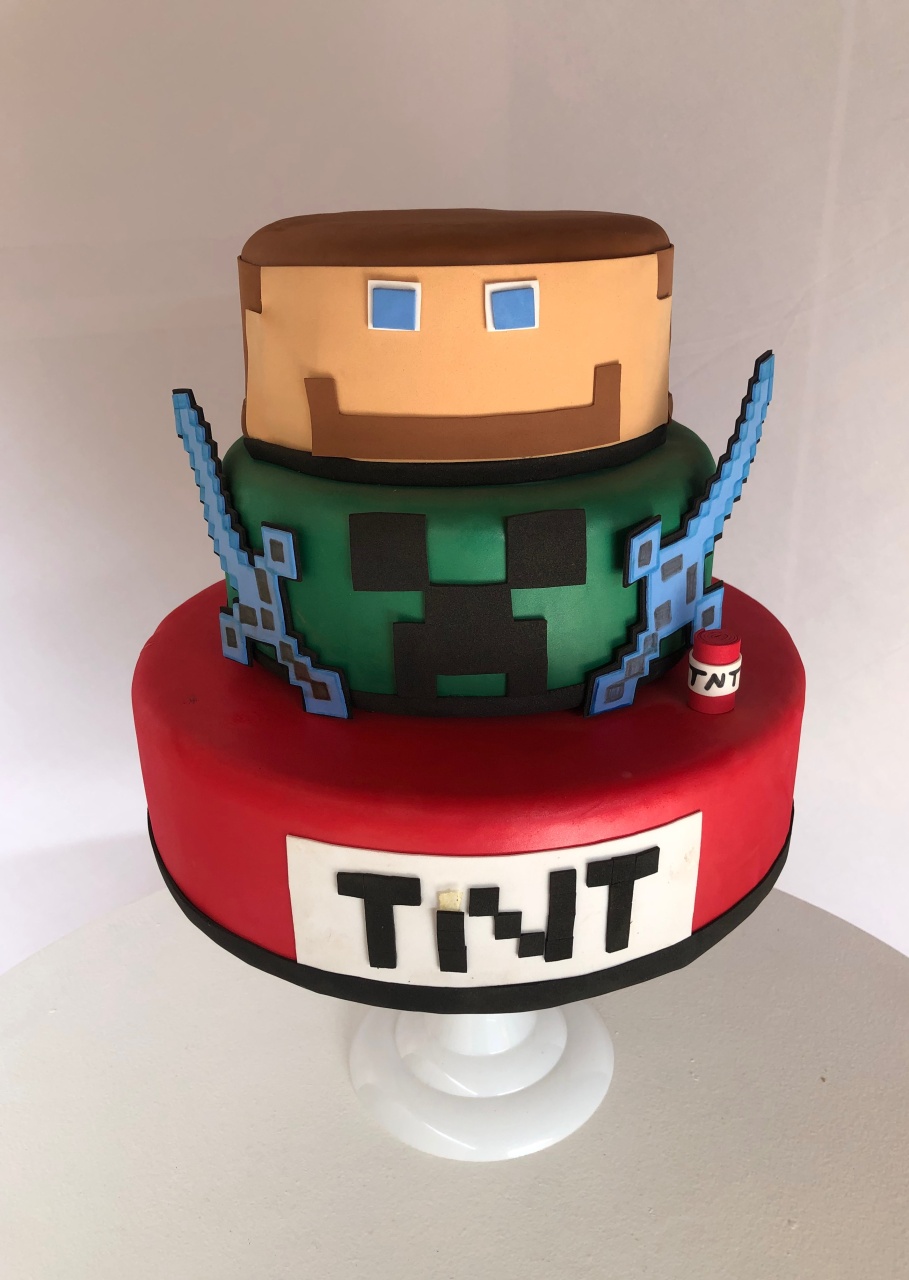 Bolo Minecraft  - Mila e Dry Decora e Loca 