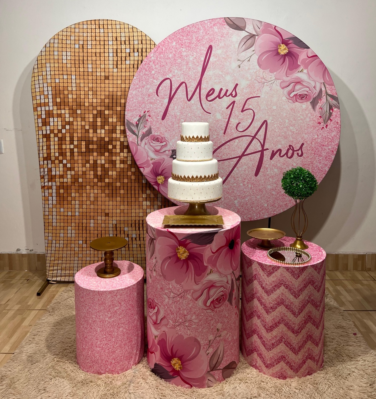 15 Anos Rosa Kit Prata - Mila e Dry Decora e Loca 