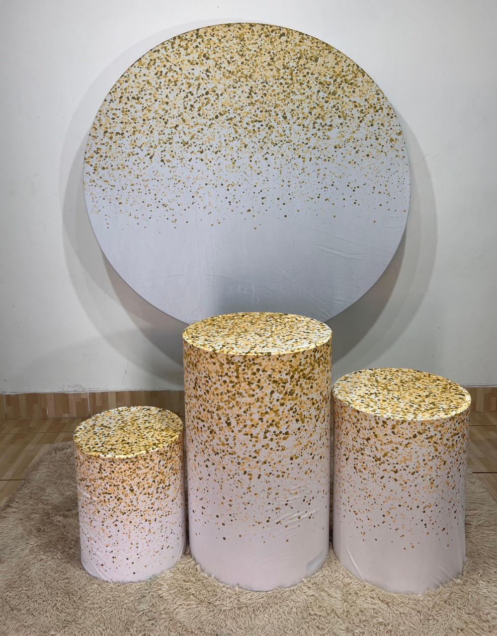 Capa Branco Glitter Dourado  - Mila e Dry Decora e Loca 