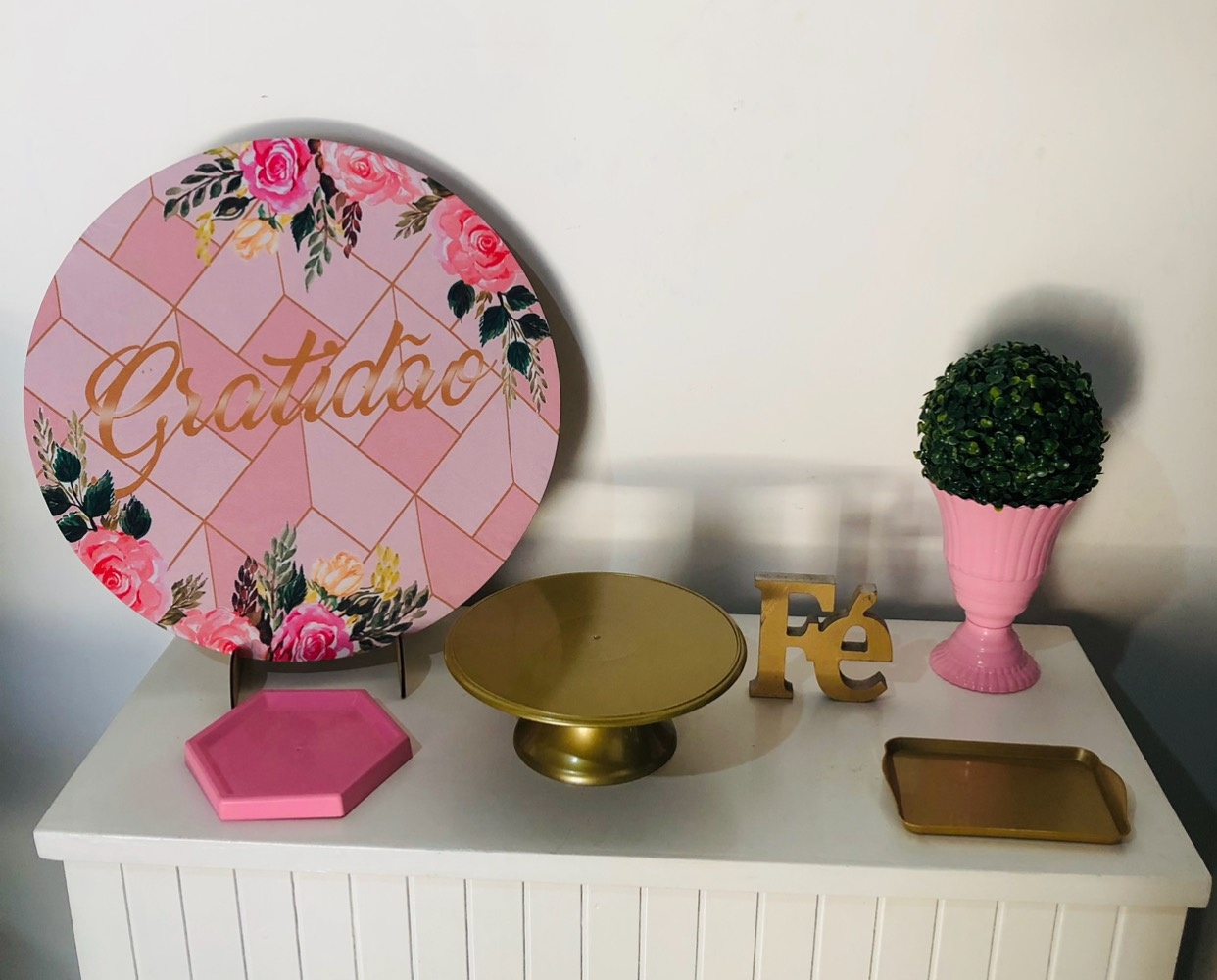 Gratidão Mulher Bronze Mini Kit 50 Cm   - Mila e Dry Decora e Loca 