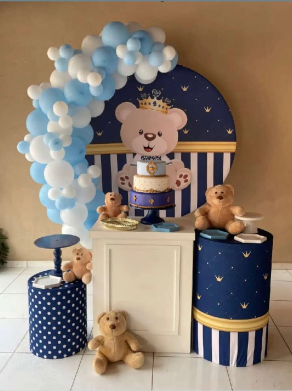 Decoração Ursinho Príncipe  - Mila e Dry Decora e Loca 