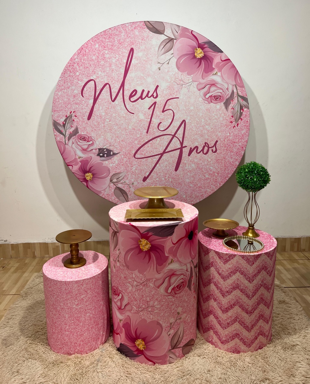 15 Anos Rosa Kit Bronze - Mila e Dry Decora e Loca 