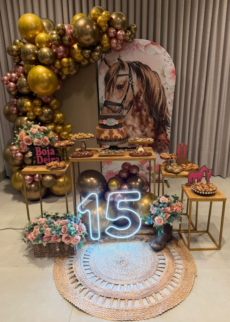 Country Cavalo Decoração 15 Anos - Mila e Dry Decora e Loca 