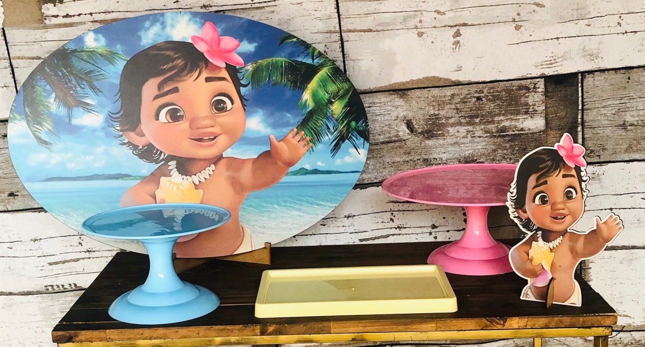 Kit Mesa Moana Baby - Mila e Dry Decora e Loca 