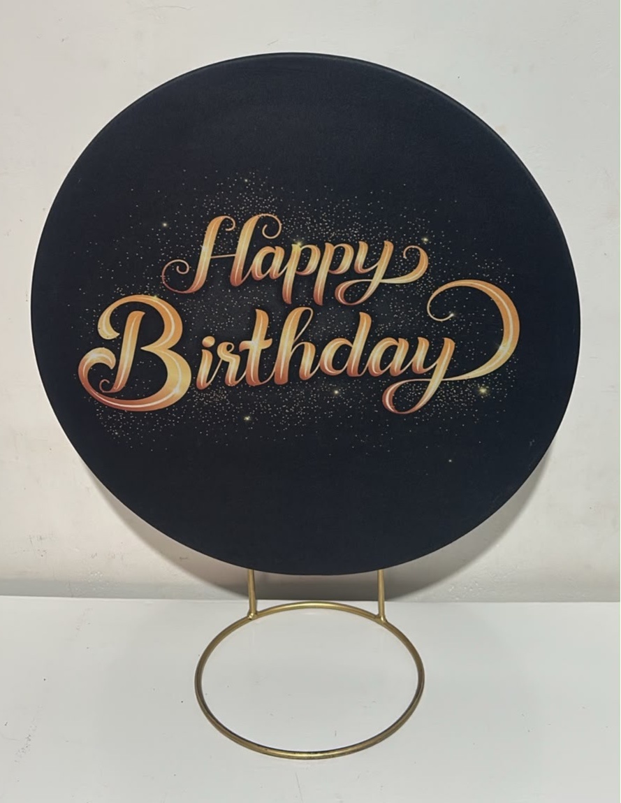Happy Birthaday Painel Kit Mesa 50 Cm - Mila e Dry Decora e Loca 