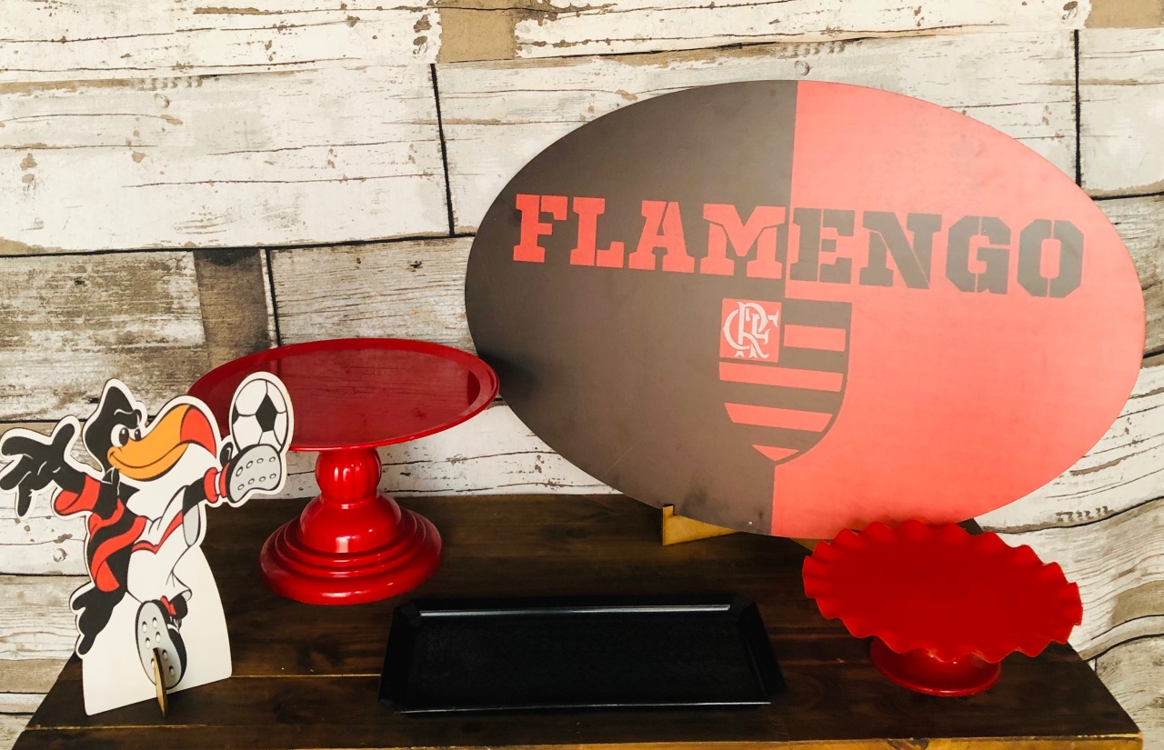 Kit Mesa Flamengo - Mila e Dry Decora e Loca 