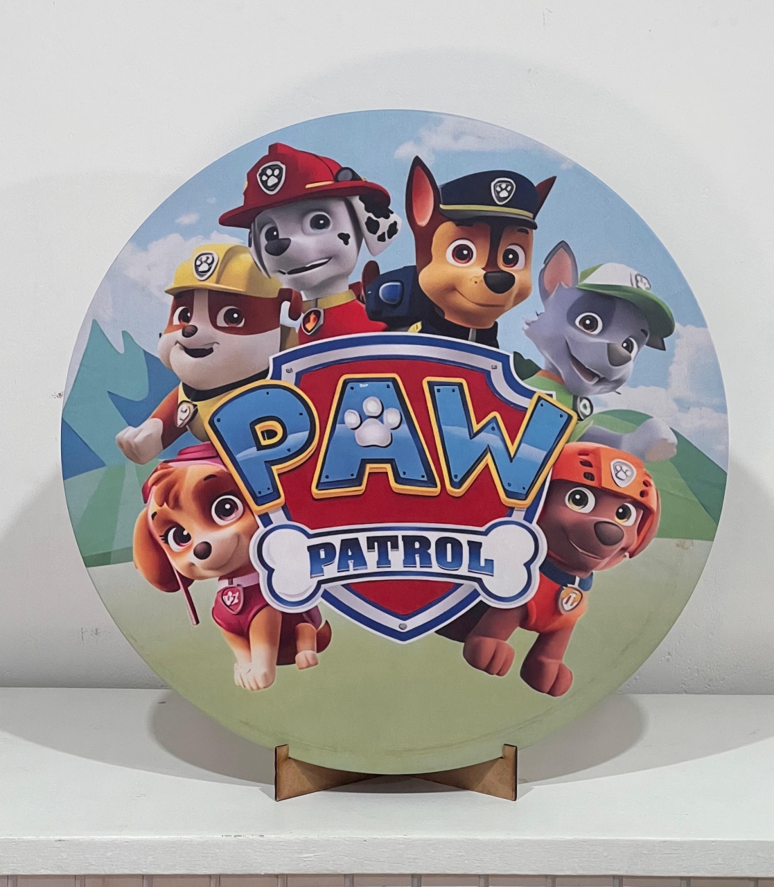 Patrulha Canina Painel Kit Mesa 50 Cm - Mila e Dry Decora e Loca 