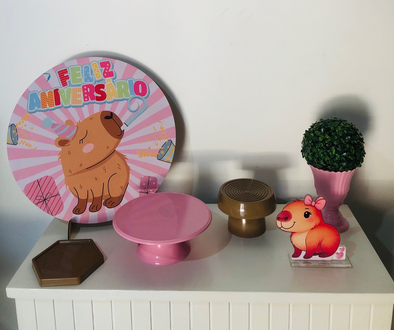 Capivara  Bronze Mini Kit 50 Cm   - Mila e Dry Decora e Loca 