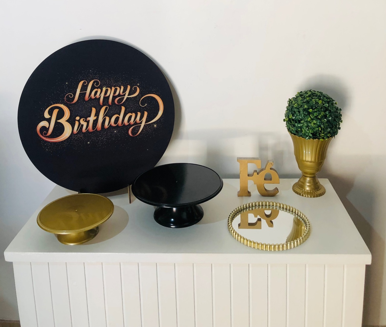 Happy Birthday Bronze Mini Kit 50 Cm   - Mila e Dry Decora e Loca 