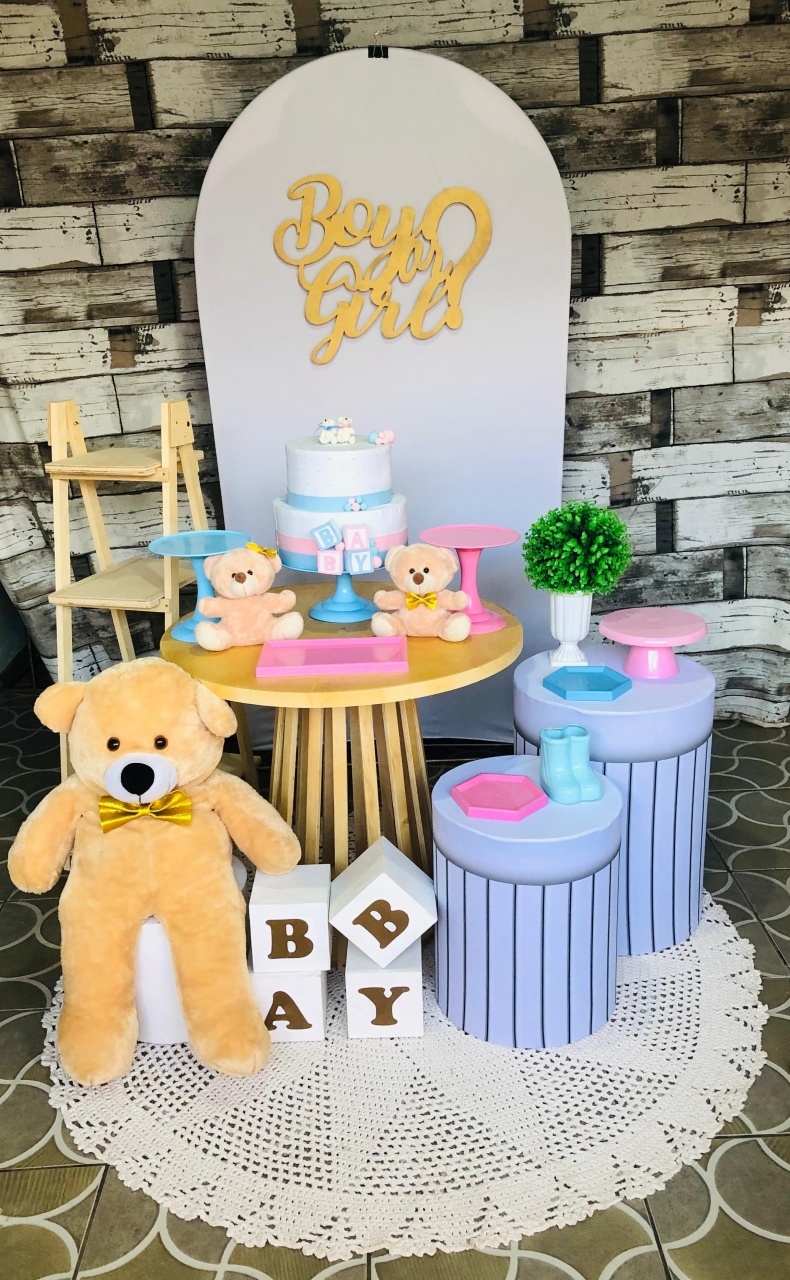 Kit Bronze Chá de Revelação Boy Ou Girl - Mila e Dry Decora e Loca 