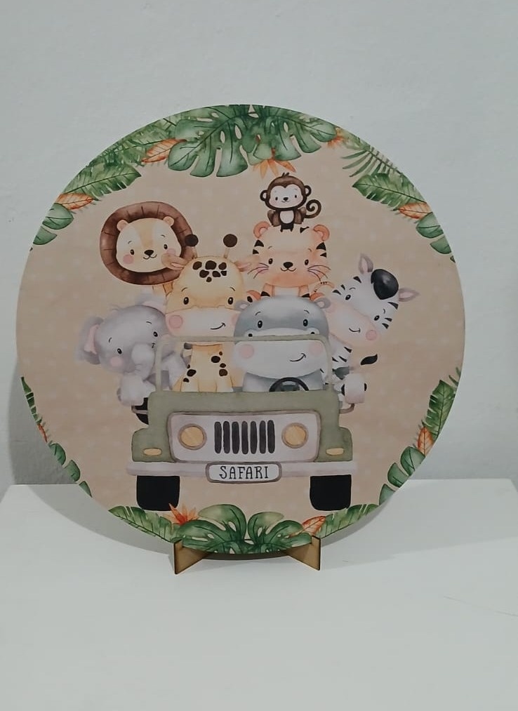 Painel Mini Kit 50 Cm  Safari Baby - Mila e Dry Decora e Loca 