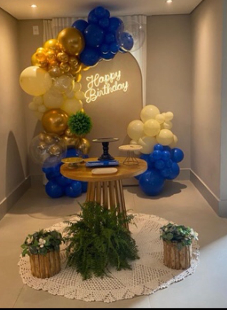 Decoração Homem Azul Bege - Mila e Dry Decora e Loca 