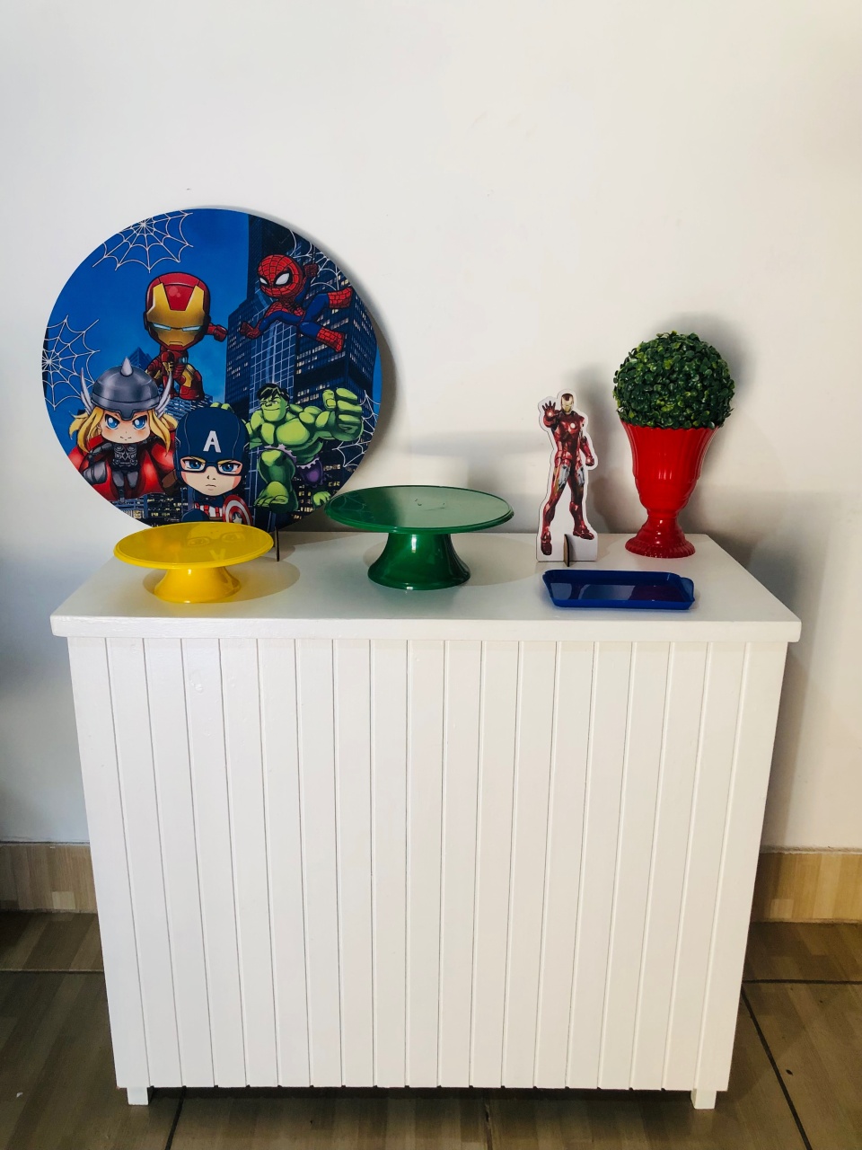  Super Herói Cute Prata Mini Kit 50 Cm    - Mila e Dry Decora e Loca 