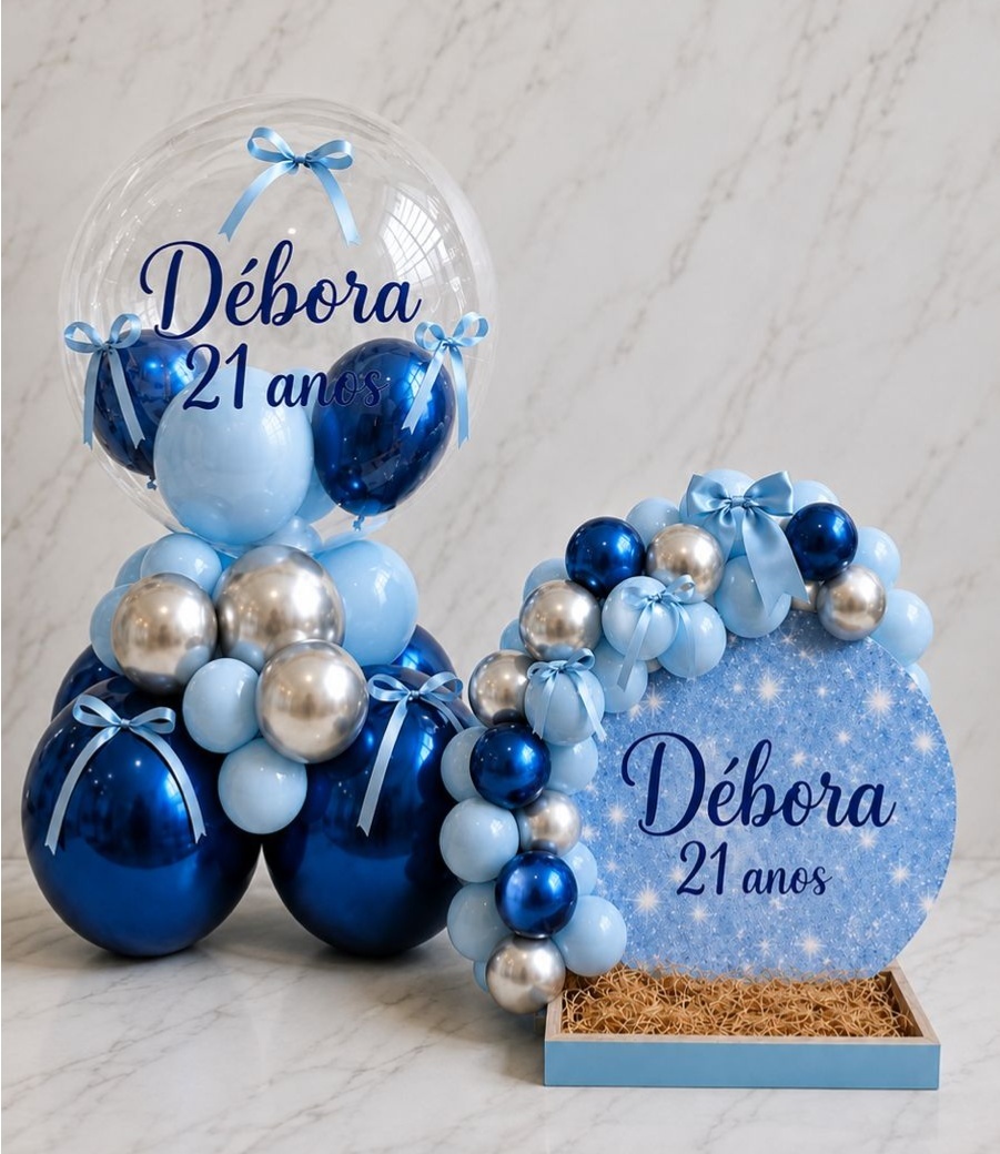 Bubble Personalizado + Cesta Personaliza - Sandy Festy