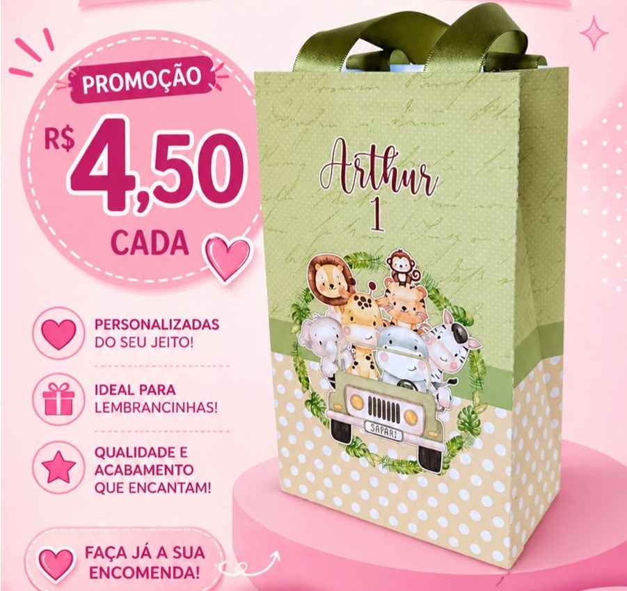 Sacolinha Personaliza 10Cm - Sandy Festy