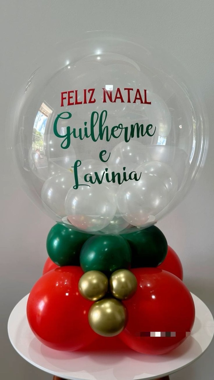Balão Personalizado Natal - Sandy Festy