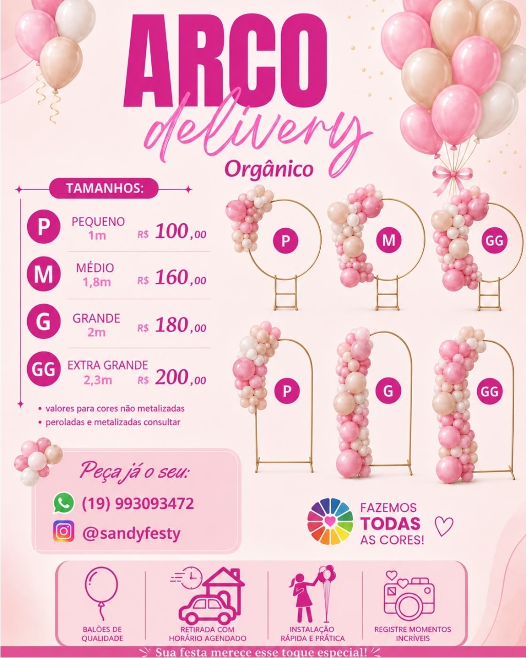 Arco Tabela Luxo - Sandy Festy