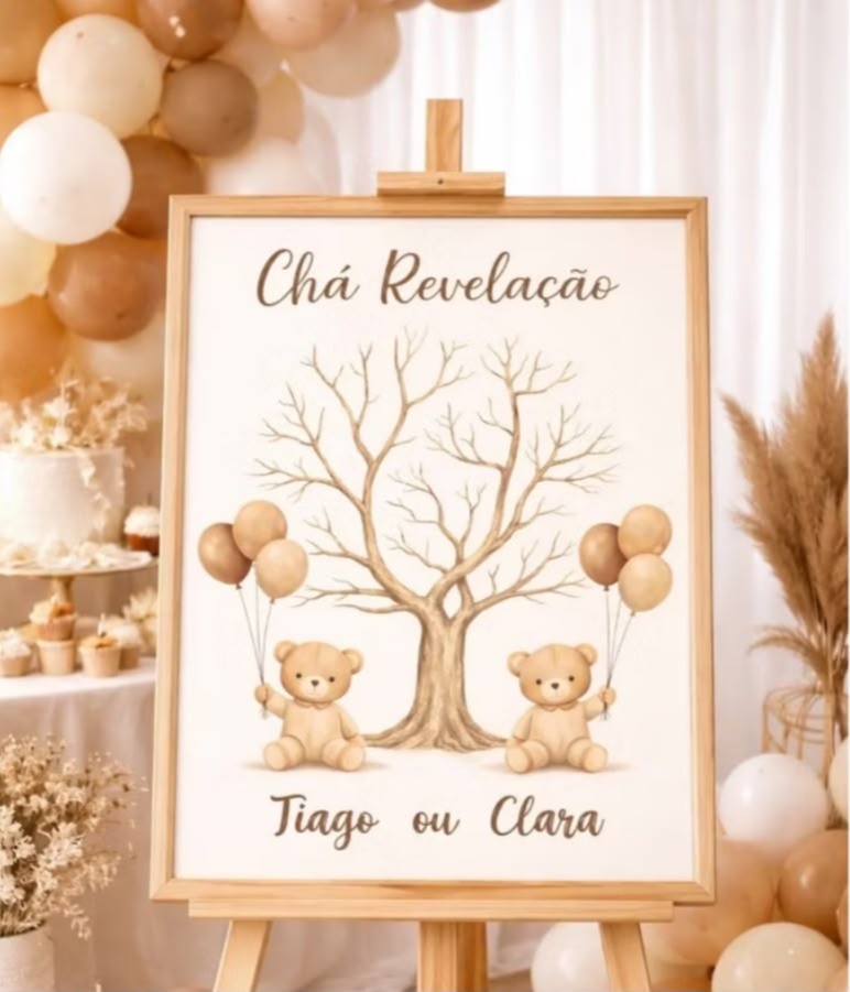 Quadro Chá Revelação 60X40 - Sandy Festy
