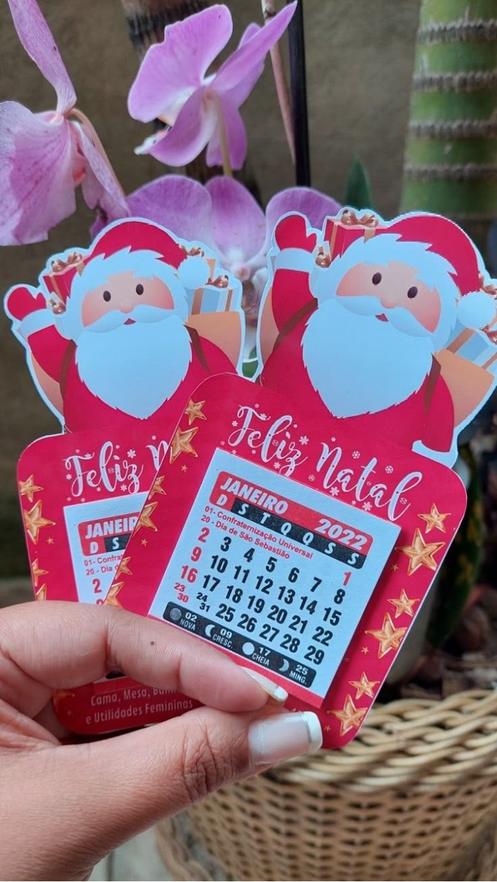 50 Personalizado Calendario C/Imã Natal  - Sandy Festy
