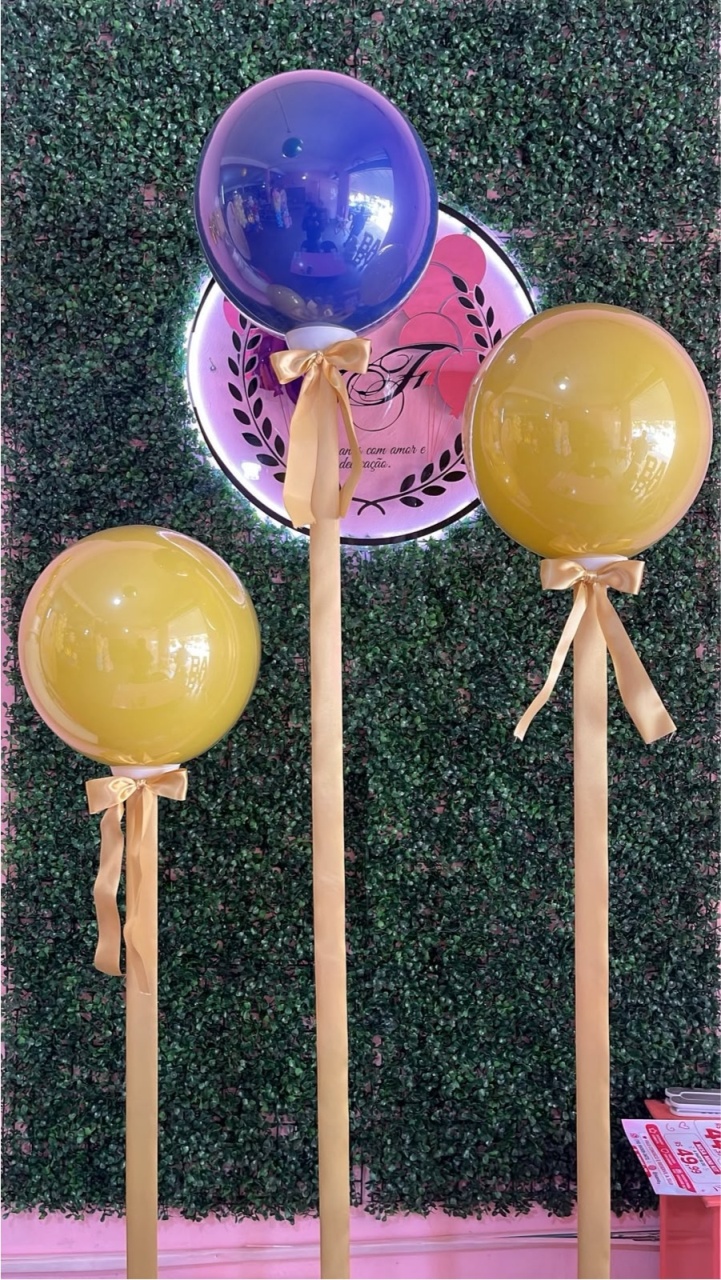 Balão Bubble Capsulado C/ Suporte - Sandy Festy