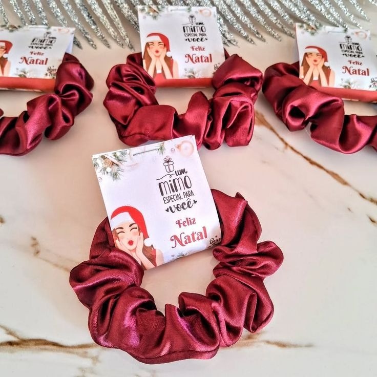 Cartão Personalizado C/ Xuxinhas Scrunchies de Cabelo - Sandy Festy