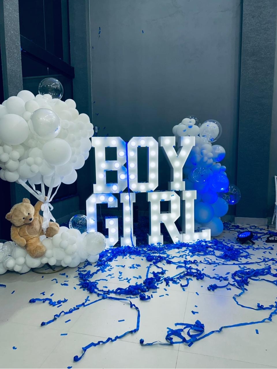 Letras Boy E Girl Led 80Cm Chão - Sandy Festy