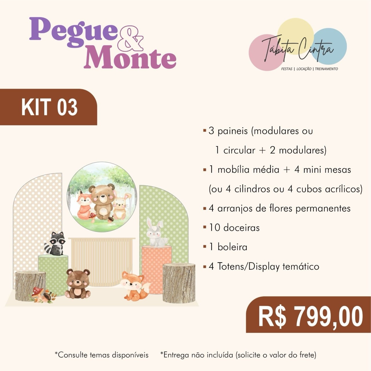 Pegue E Monte Kit 3 - Tábita Cintra Festas, Locações e Treinamentos LTDA