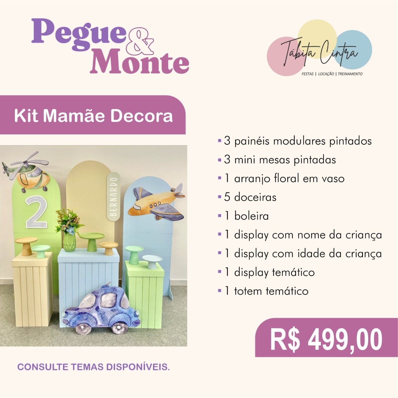 Kit Mamãe Decora - Tábita Cintra Festas, Locações e Treinamentos LTDA