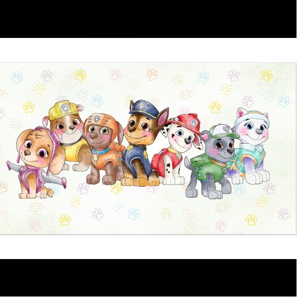 Patrulha Canina Aquarelada M - Fabricando Festa Por RFProvençais