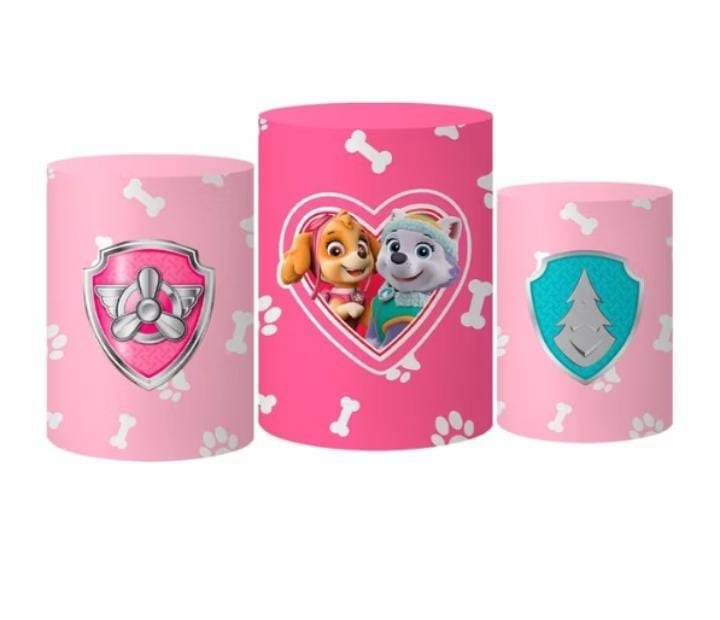 Trio Cilindro Patrulha Canina Skye - Fabricando Festa Por RFProvençais
