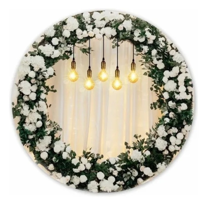 Painel Flores Com Luzes  + Estrutura  - Fabricando Festa Por RFProvençais