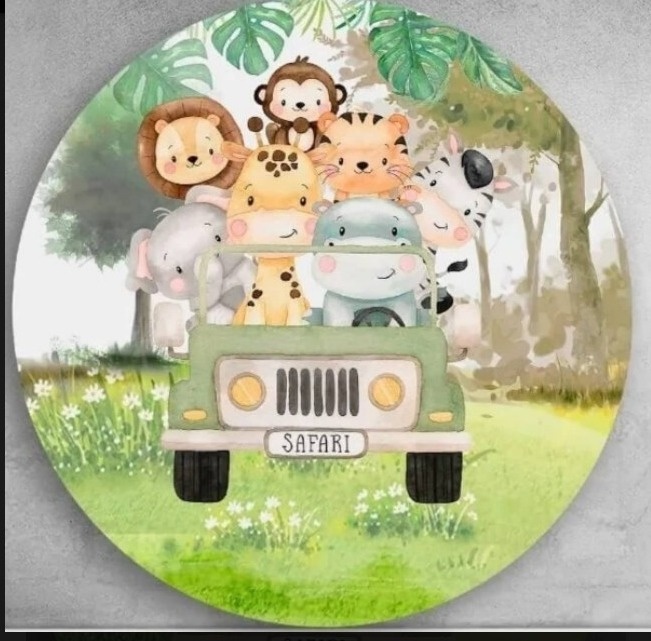 Safari Baby Aquarelado  - Fabricando Festa Por RFProvençais