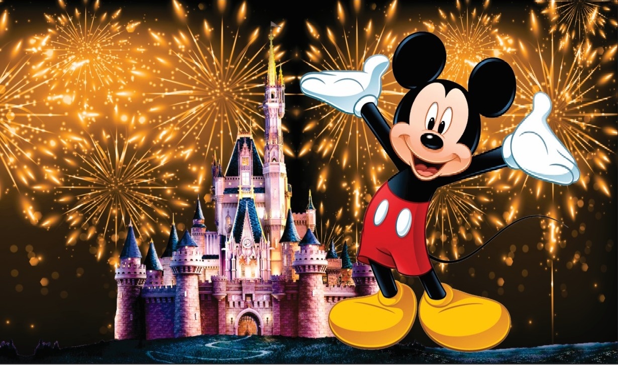 Mickey Castelo No Fundo - Fabricando Festa Por RFProvençais