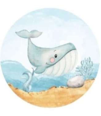Fundo Do Mar Aquarelado Trio  1.50M - Fabricando Festa Por RFProvençais