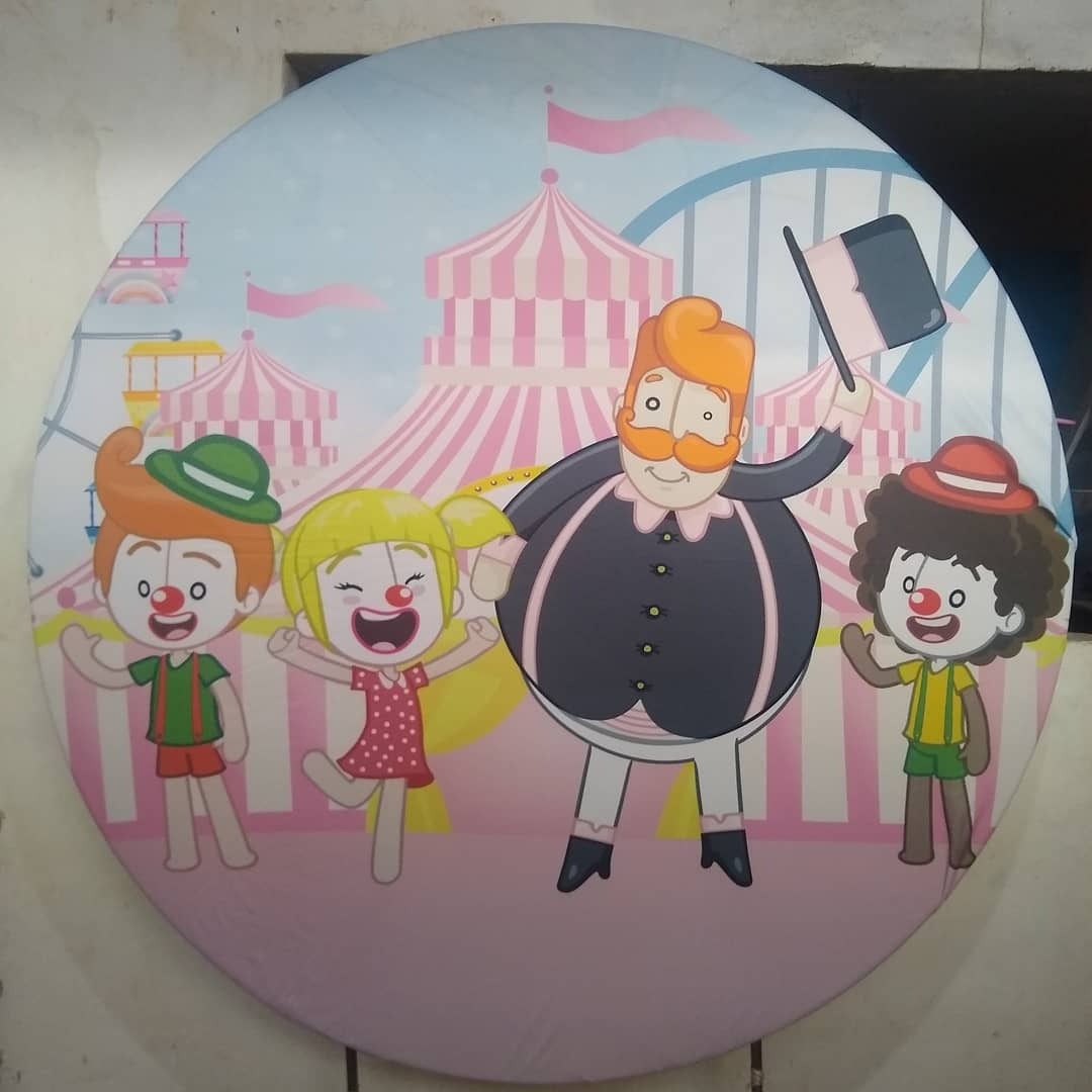 Bita Circo Rosa - Fabricando Festa Por RFProvençais