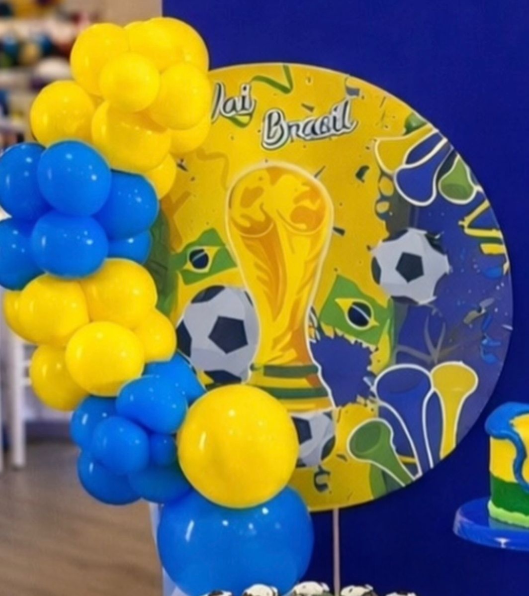 Kit Mesa Painel Com Bolas Copa - Fabricando Festa Por RFProvençais