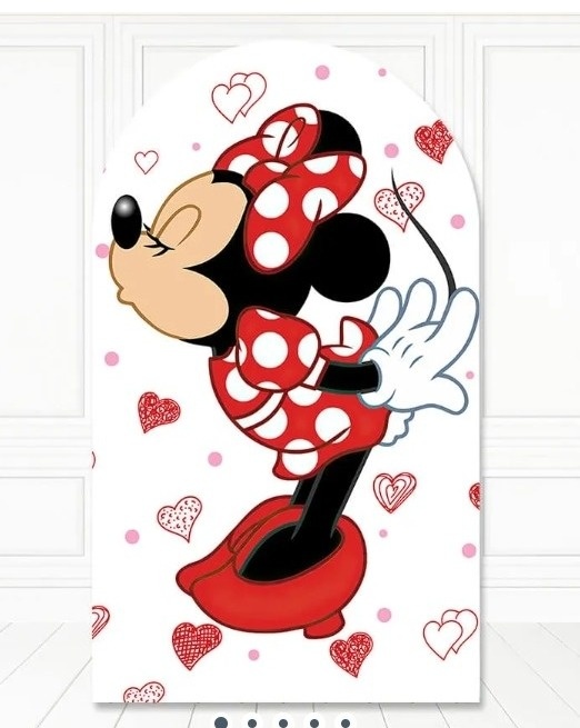 Painel Minnie Vermelha Vertical  - Fabricando Festa Por RFProvençais