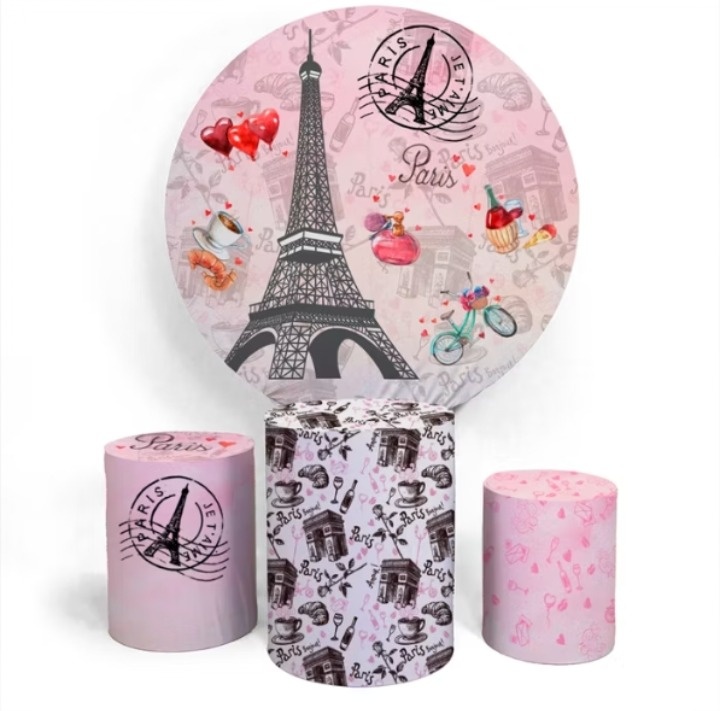 Painel Paris Kit - Fabricando Festa Por RFProvençais