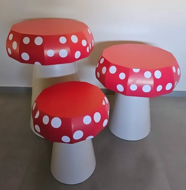 Mesa Cogumelo Vermelha  - Fabricando Festa Por RFProvençais