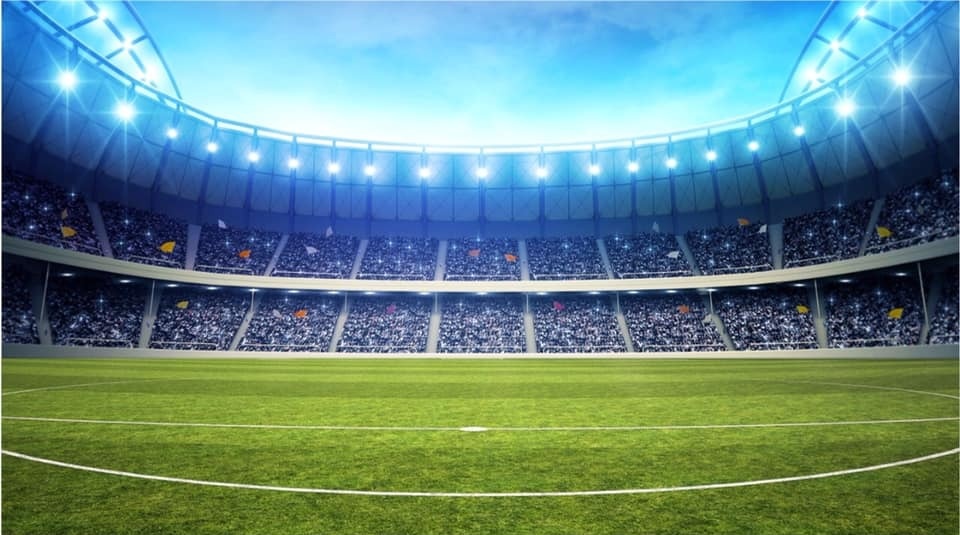 Campo de Futebol 5M Fundo Azul - Fabricando Festa Por RFProvençais