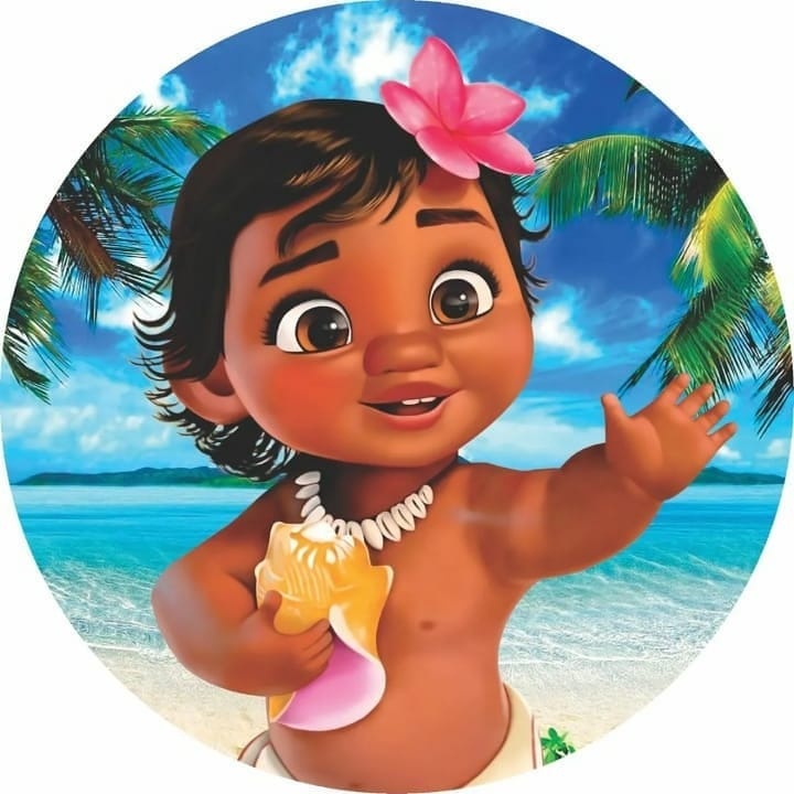 Moana Baby (2) Redondo  - Fabricando Festa Por RFProvençais