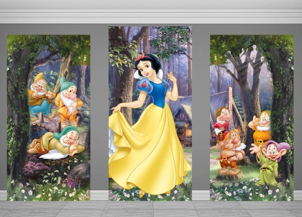 Branca de Neve Trio Vertical - Fabricando Festa Por RFProvençais