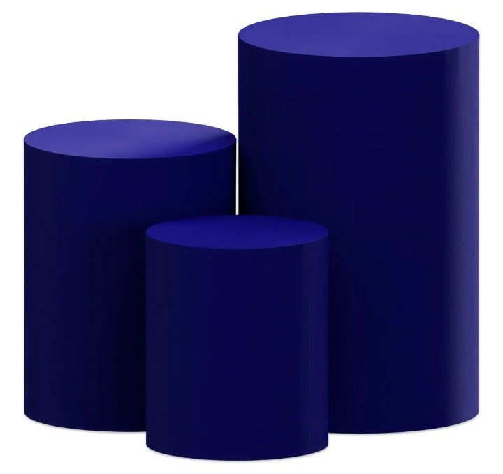 Trio Capas de Cilindros Azul Caneta  - Fabricando Festa Por RFProvençais