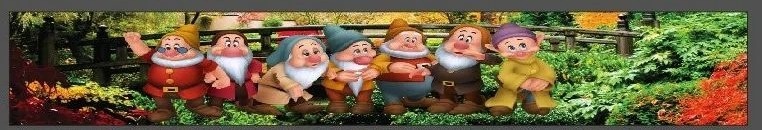 Painel Branca de Neve Saia de Mesa Anões - Fabricando Festa Por RFProvençais