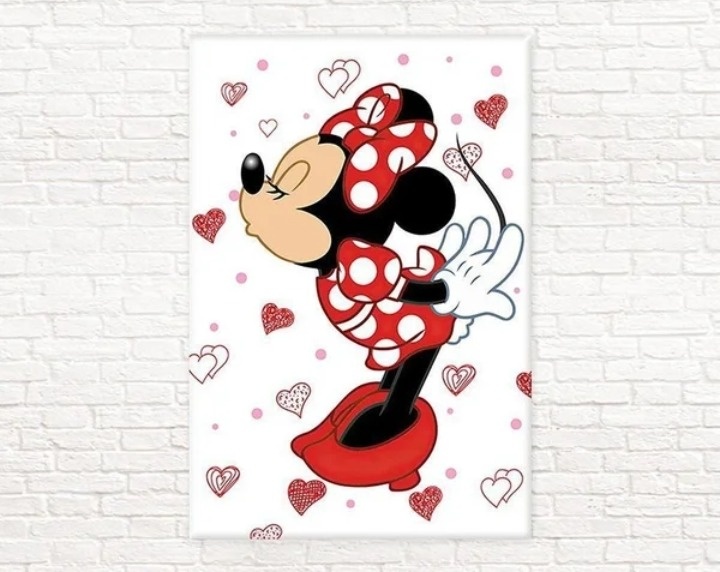 Painel Minnie Vertical Fundo Branco - Fabricando Festa Por RFProvençais