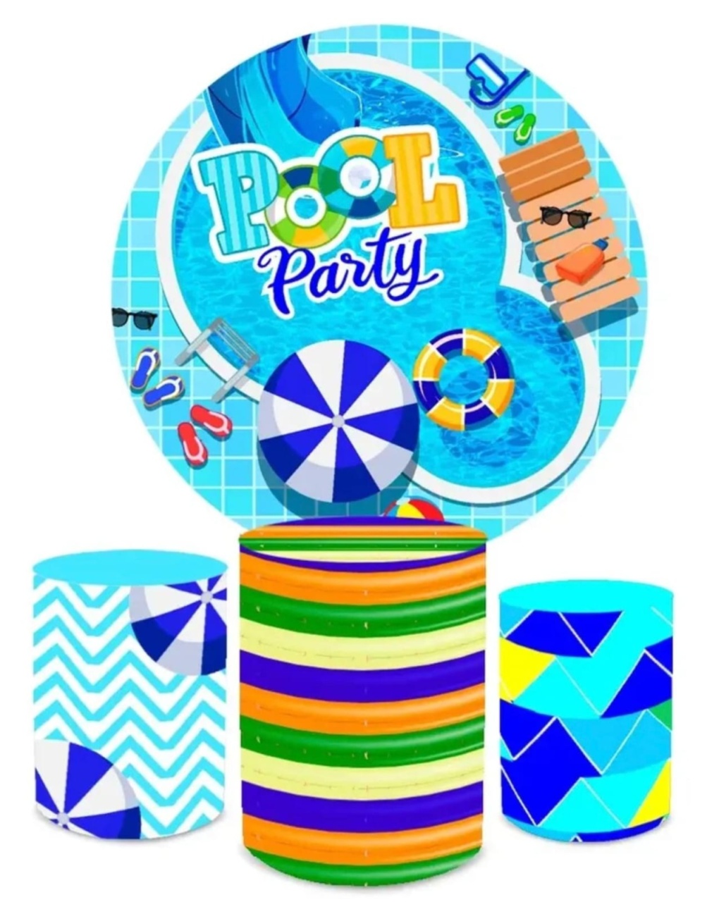 Pool Party Azul Pegue E Monte - Fabricando Festa Por RFProvençais