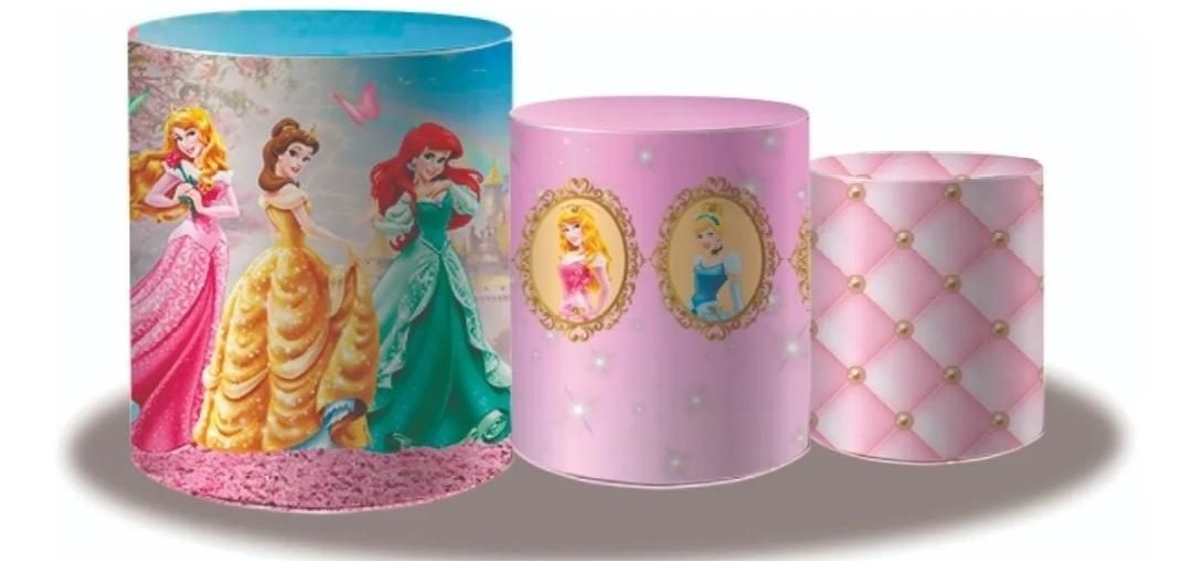 Princesas Disney Trio Cilindros - Fabricando Festa Por RFProvençais