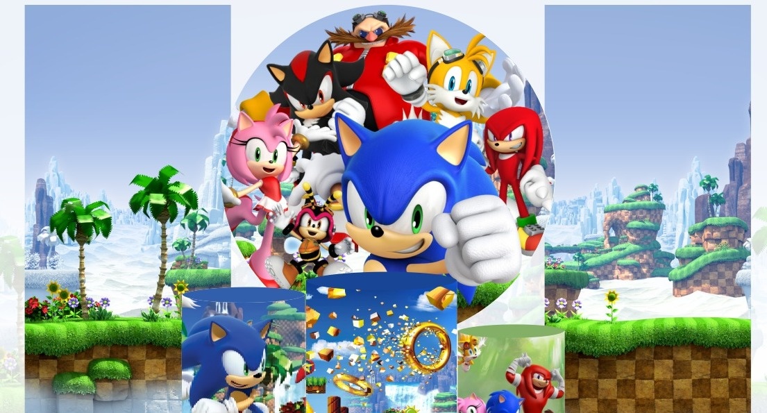 Painel Sonic Kit - Fabricando Festa Por RFProvençais