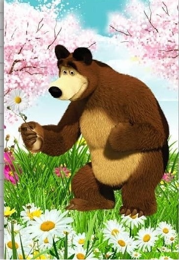 Macha E O Urso (Urso Vertical) - Fabricando Festa Por RFProvençais